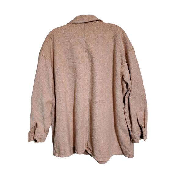 Lane Bryant Shacket Jacket Shirt Top Cotton Pockets Orange White Ladies 22/24 - Picture 3 of 9